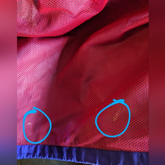 Vtg 90s Columbia Sportswear Omni Tech Windbreaker Jacket Purple Teal Mens S - Picture 14 of 15